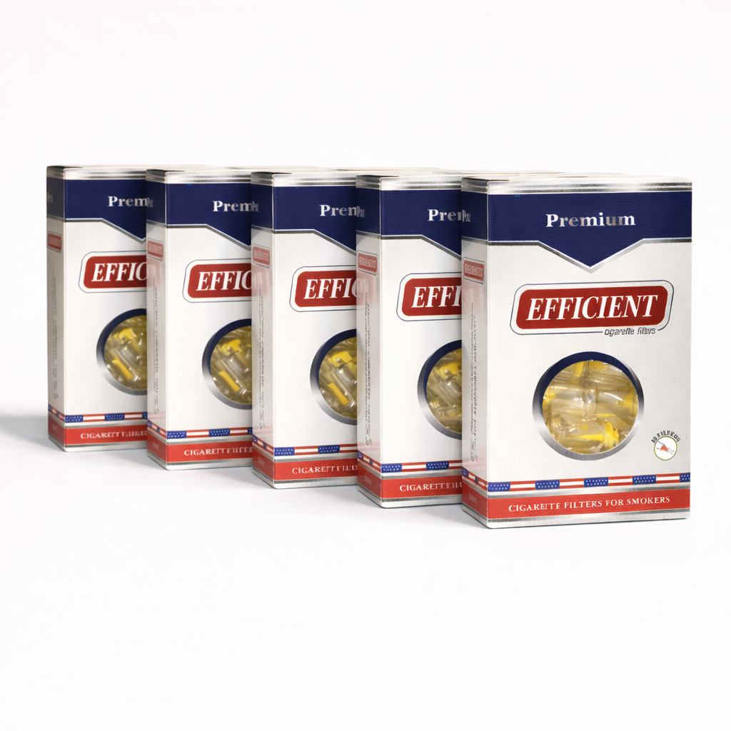 EFFICIENT Cigarette Filters 8-Hole 1200 Count 40 Packs