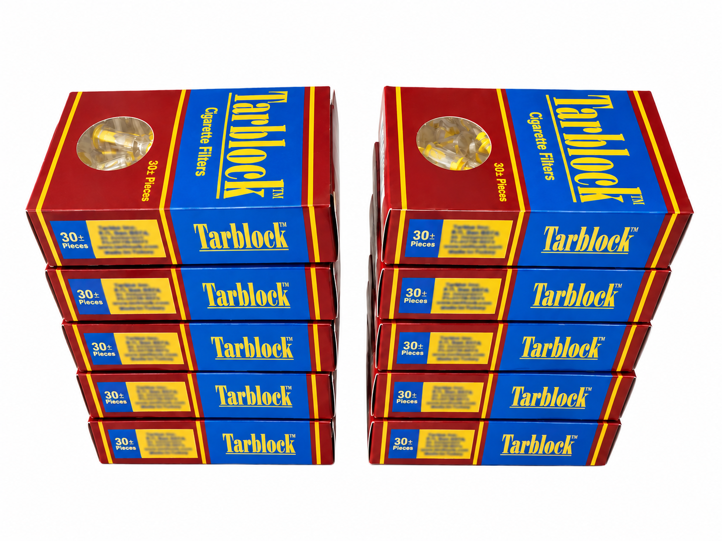 TARBLOCK Cigarette Filters 4-Hole Micro Filter Tips 10 Packs 300 Count
