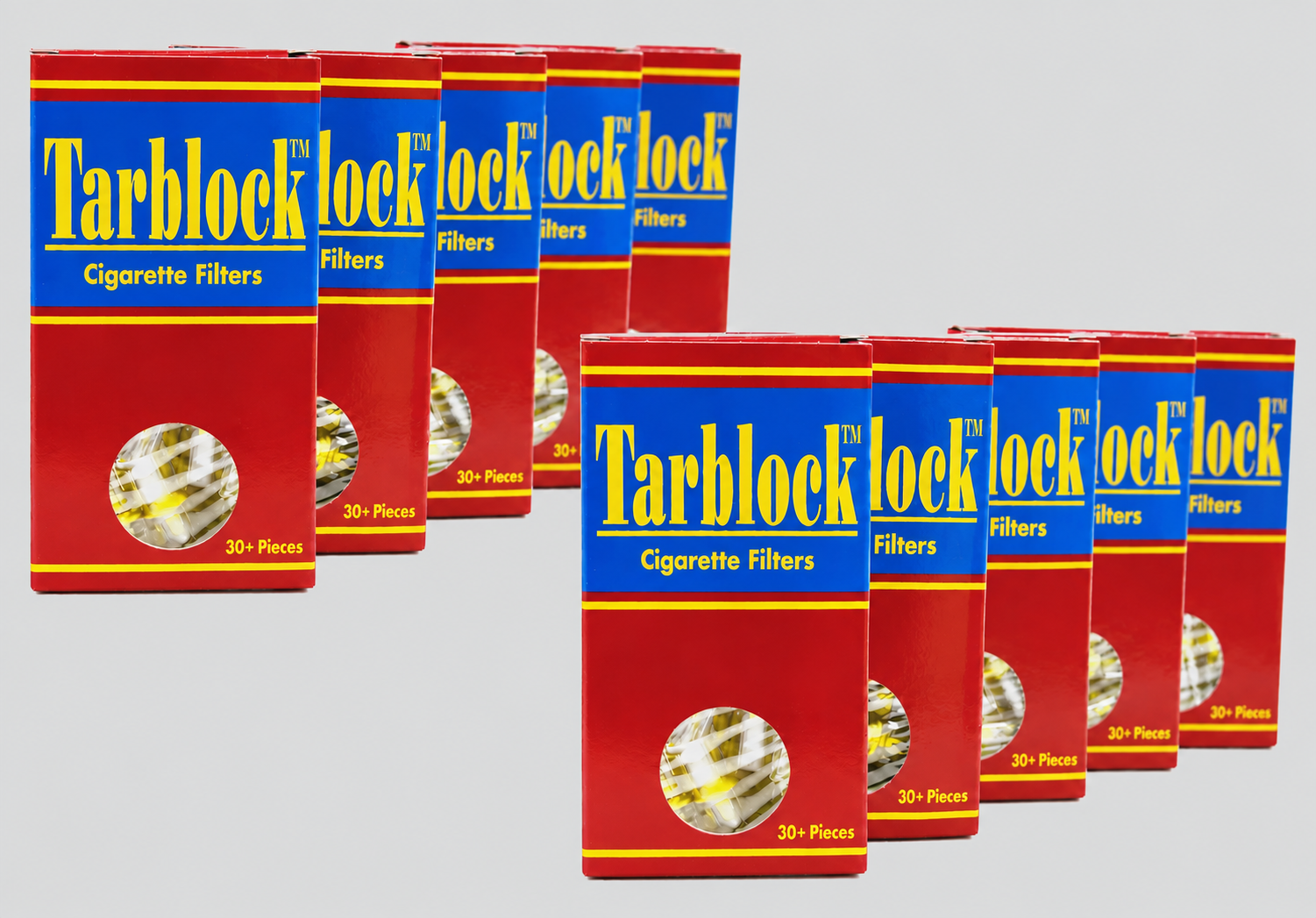 TARBLOCK Cigarette Filters 4-Hole Micro Filter Tips 10 Packs 300 Count