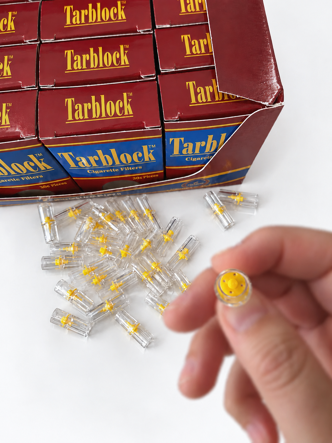 TARBLOCK Cigarette Filters 4-Hole Micro Filter Tips 5 Packs 150 Count