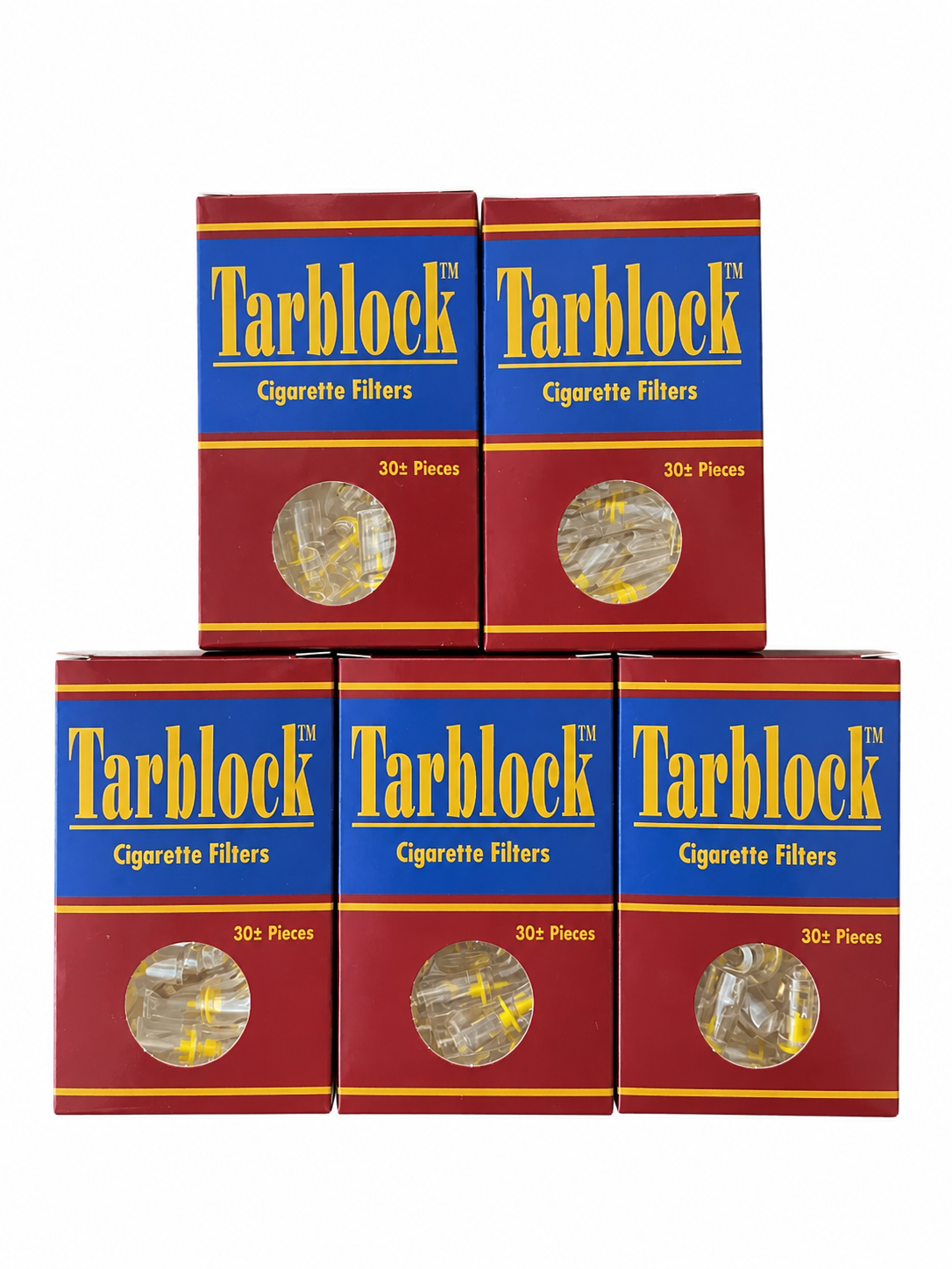 TARBLOCK Cigarette Filters 4-Hole Micro Filter Tips 5 Packs 150 Count