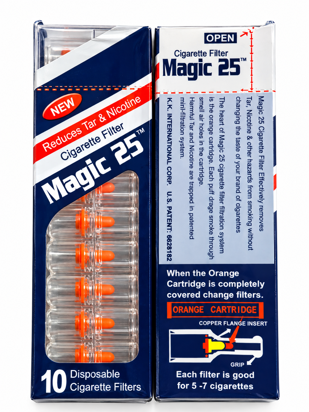 Magic 25 Disposable Cigarette Filters – 30 Pack Display 300 Filter Tips