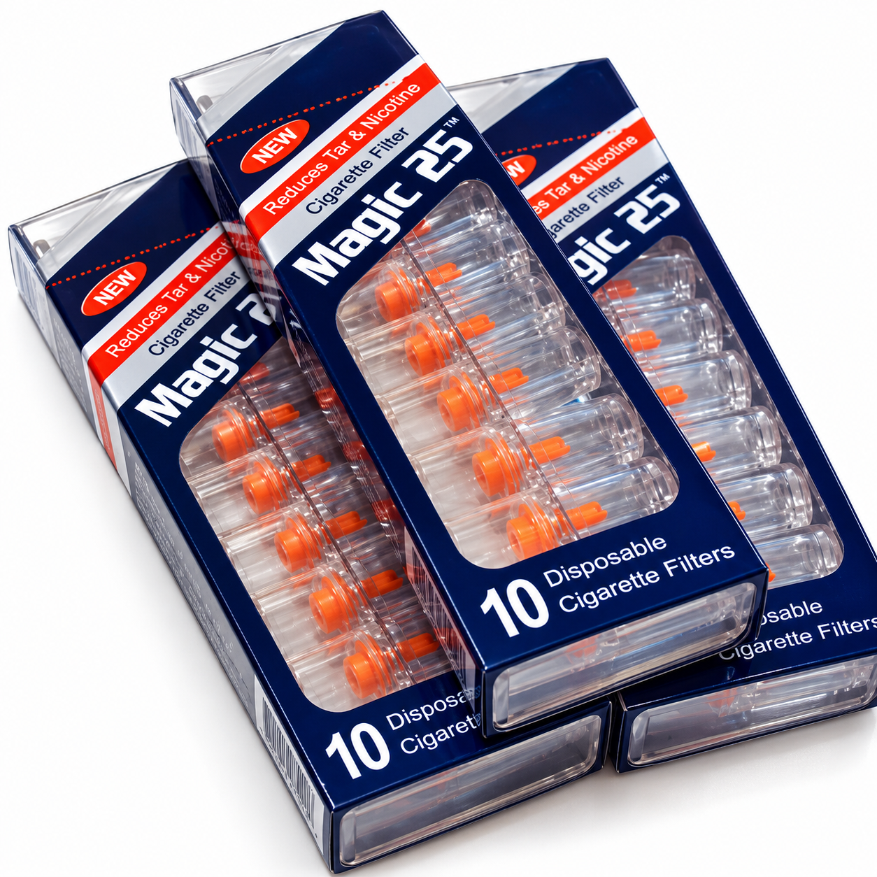 Magic 25 Disposable Cigarette Filters – 30 Pack Display 300 Filter Tips