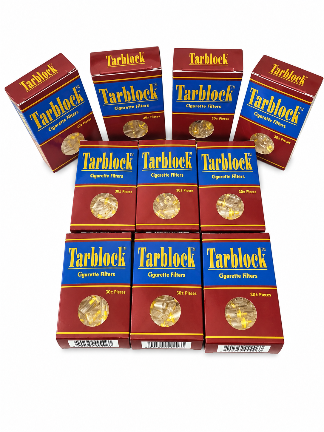 TARBLOCK Cigarette Filters 4-Hole Micro Filter Tips 10 Packs 300 Count