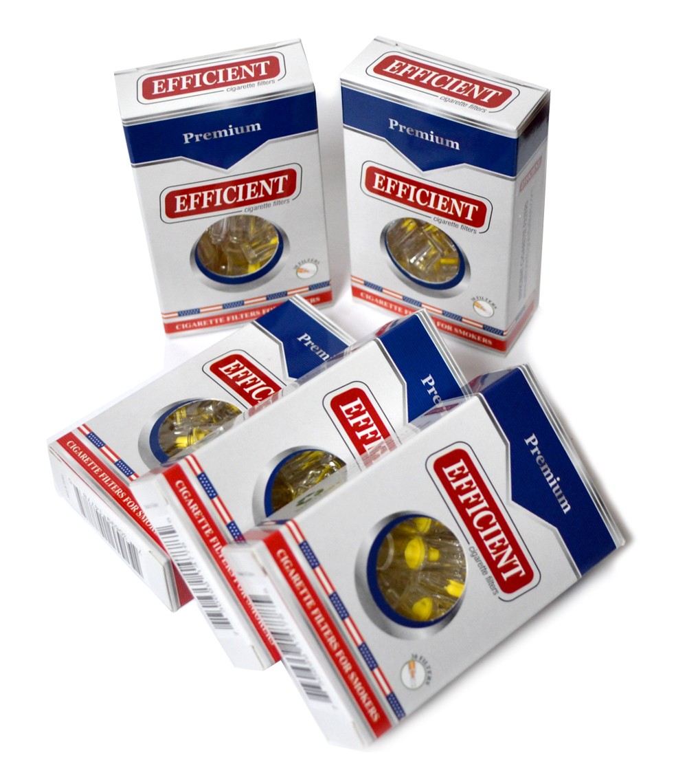 EFFICIENT Disposable Cigarette Filters 8-Hole 150 Count 5 Packs