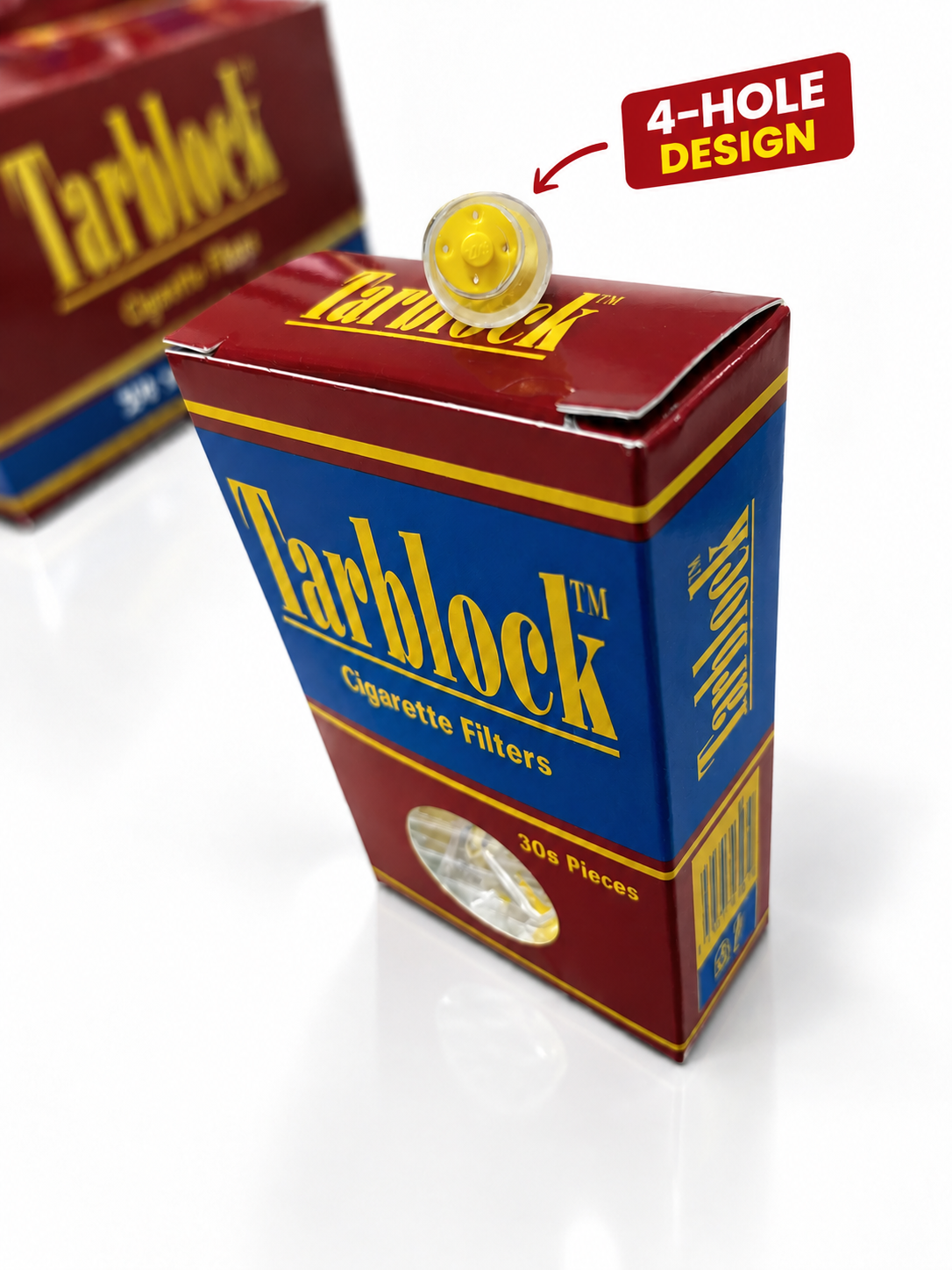 TARBLOCK Cigarette Filters 4-Hole Micro Filter Tips 5 Packs 150 Count