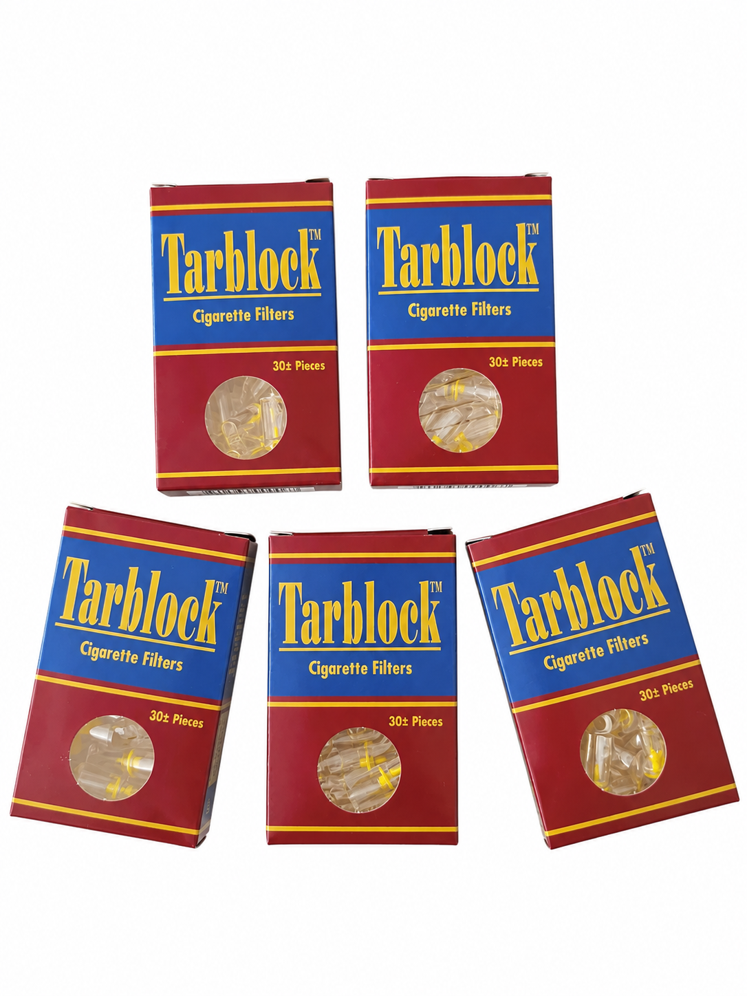 TARBLOCK Cigarette Filters 4-Hole Micro Filter Tips 5 Packs 150 Count