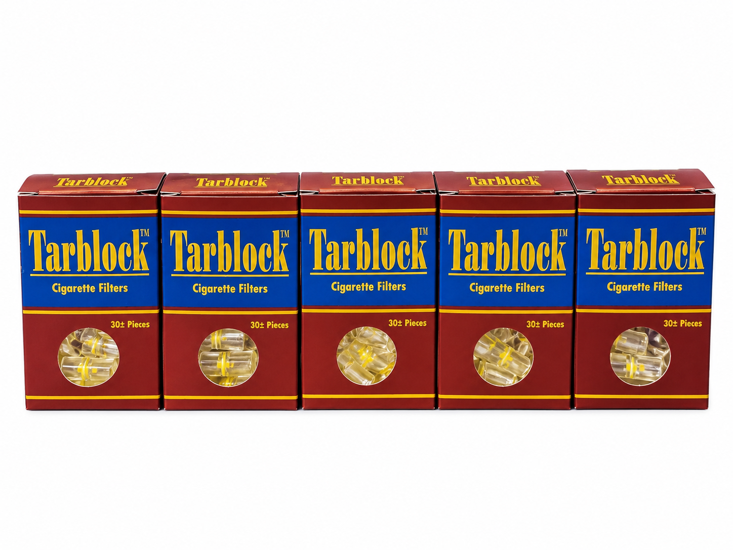 TARBLOCK Cigarette Filters 4-Hole Micro Filter Tips 5 Packs 150 Count