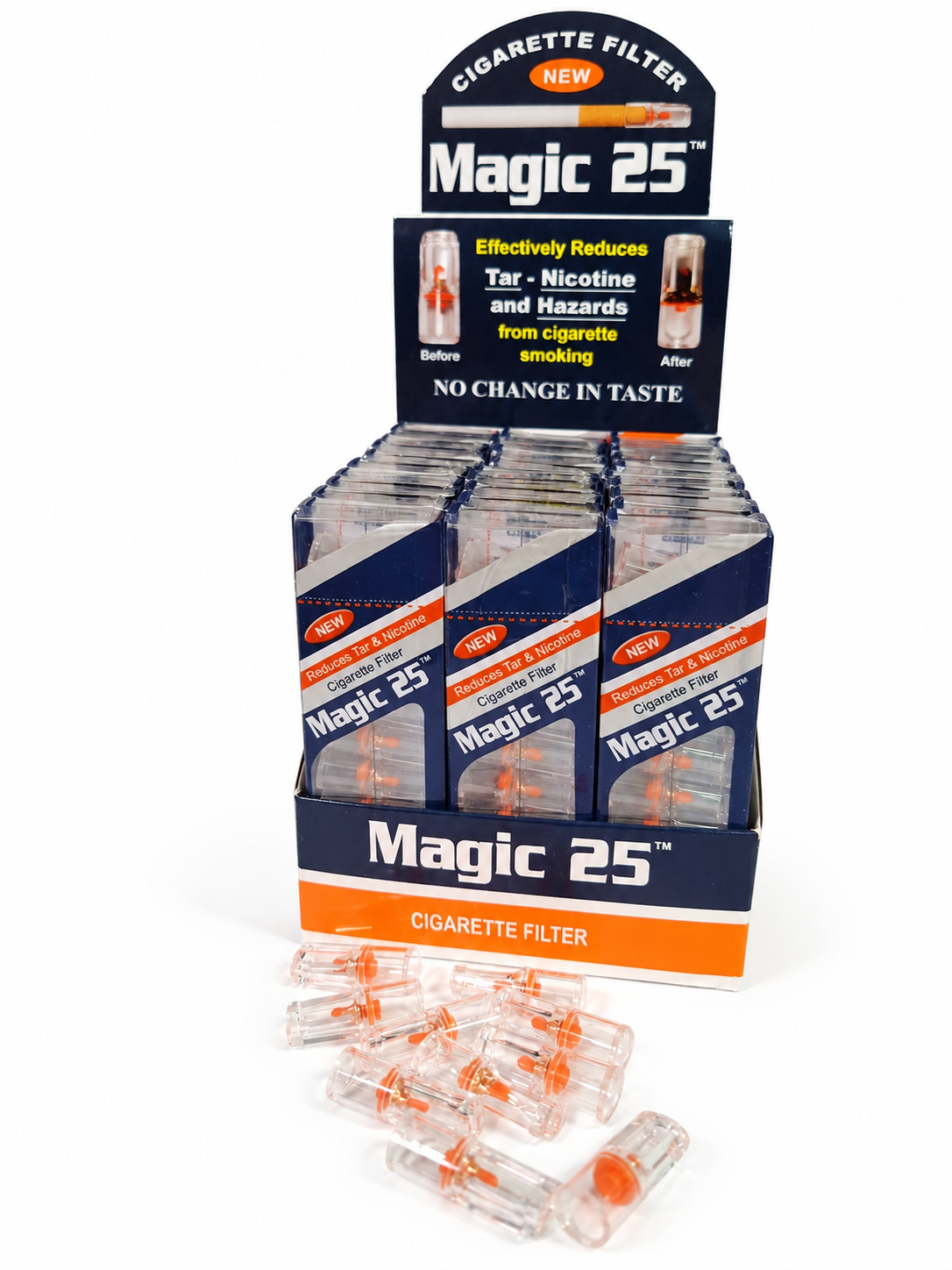 Magic 25 Disposable Cigarette Filters – 30 Pack Display 300 Filter Tips