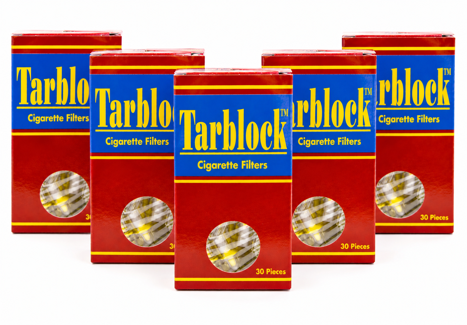 TARBLOCK Cigarette Filters 4-Hole Micro Filter Tips 5 Packs 150 Count