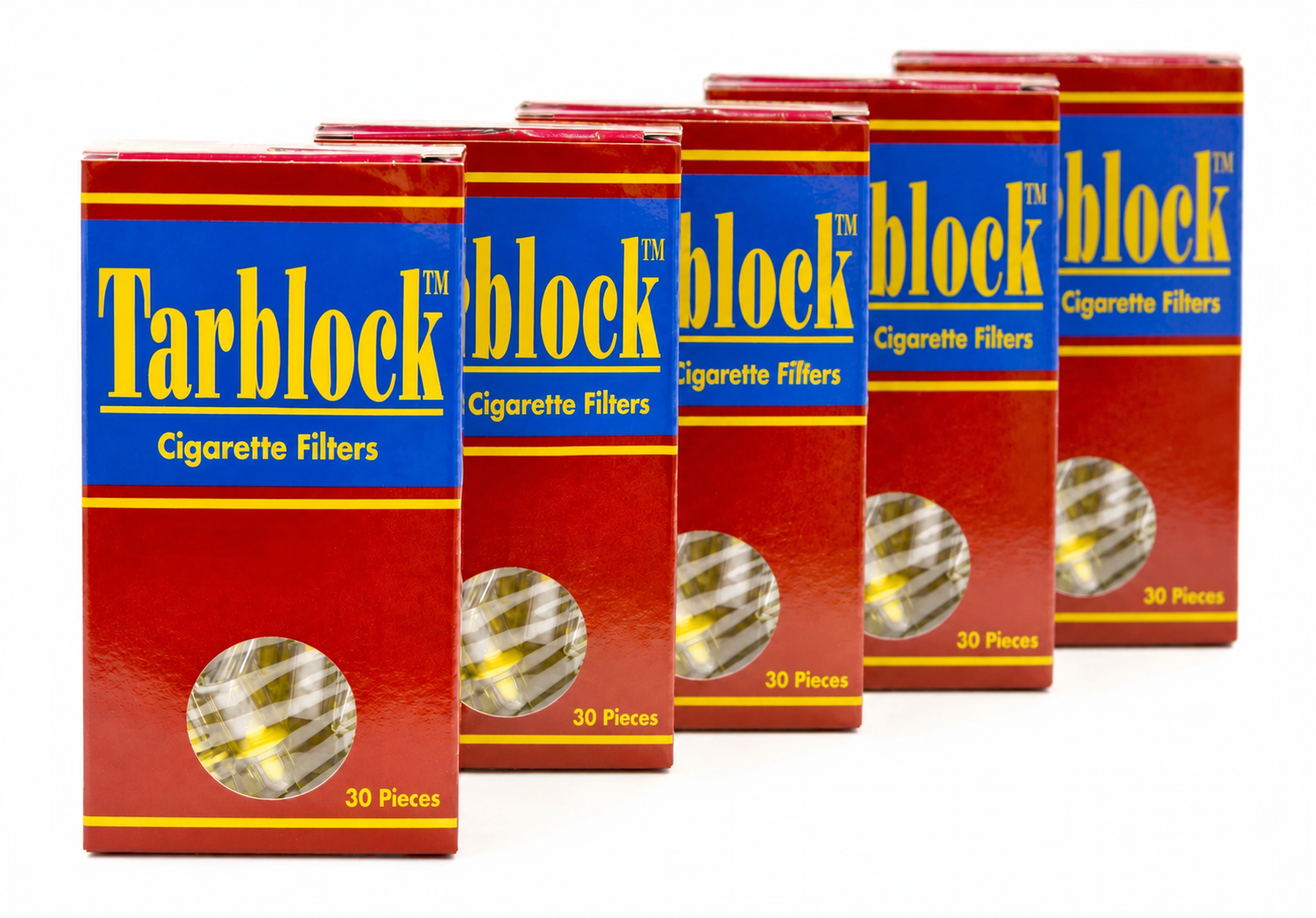 TARBLOCK Cigarette Filters 4-Hole Micro Filter Tips 5 Packs 150 Count