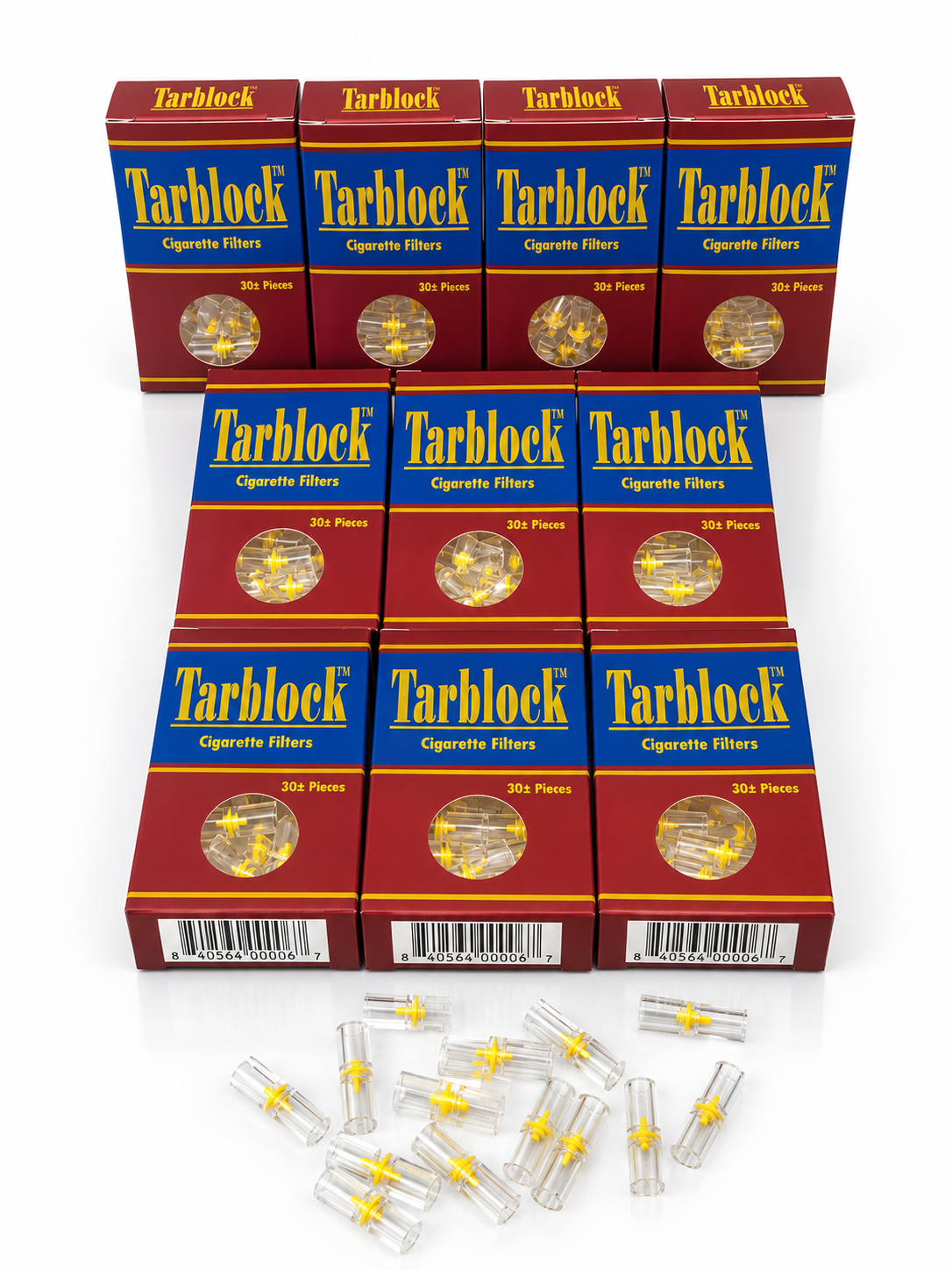 TARBLOCK Cigarette Filters 4-Hole Micro Filter Tips 10 Packs 300 Count