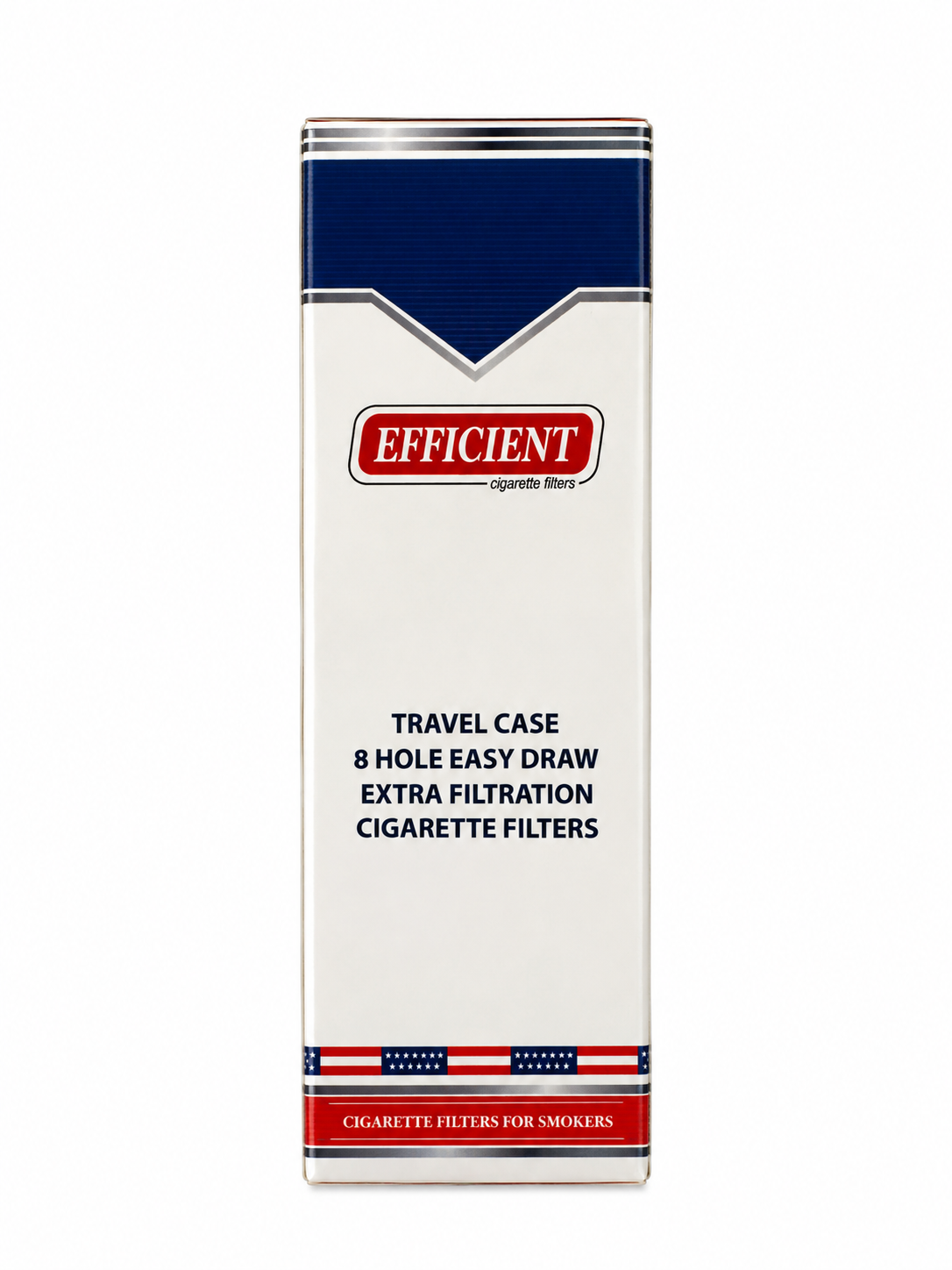EFFICIENT Cigarette Filters 8-Hole 600 Count 20 Packs with FREE 150 Bulk Filters and Travel Case